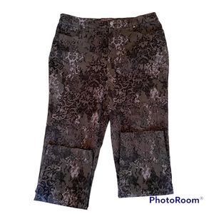 Gloria Vanderbilt 16 Amanda Jeans Floral Multicolor Camo 5 Pockets